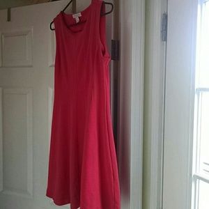 Coral Sleeveless Dress